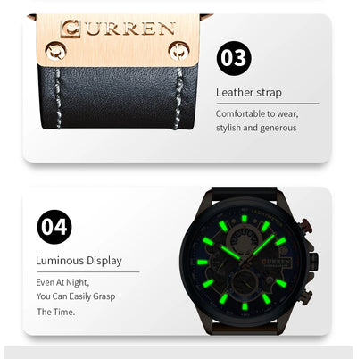 Reloj Multifuncional con Calendario y Correa Resistente al Agua para Hombre - Image 17