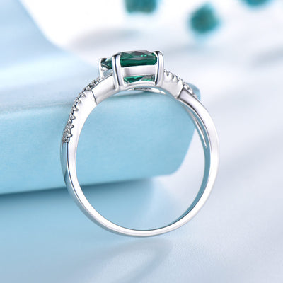 Anillo de Plata Esterlina 925 con Esmeralda para Mujer - Image 3