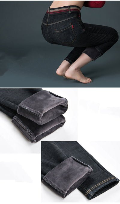 Jeans de Invierno Gruesos y Acolchados para Mujer - Image 10