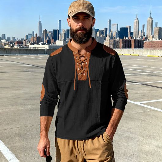 Camiseta Casual de Manga Larga con Cuello Ajustable - Image 7