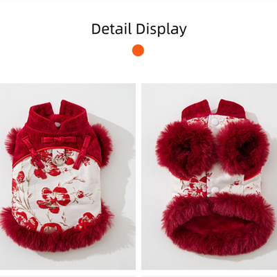Abrigo Tradicional Chino para Mascotas - Chaqueta Acolchada de Año Nuevo para Perros y Gatos - Image 20