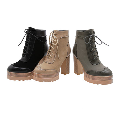 Botas Cortas Impermeables de Plataforma y Tacón Ultra Alto para Mujer - Image 5