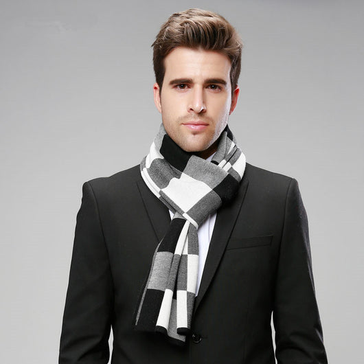 Bufanda de Cachemira a Cuadros Británicos para Hombre - Elegancia y Calidez - Image 2