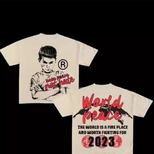 Playera Holgada Cuello Redondo Algodón 100% Estilo Gótico Retro - Image 3