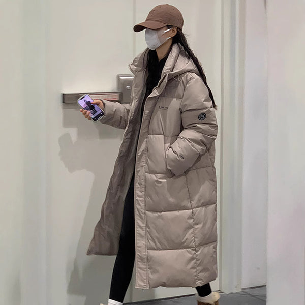 Abrigo Acolchado Grueso Estilo Coreano Suelto para Mujer