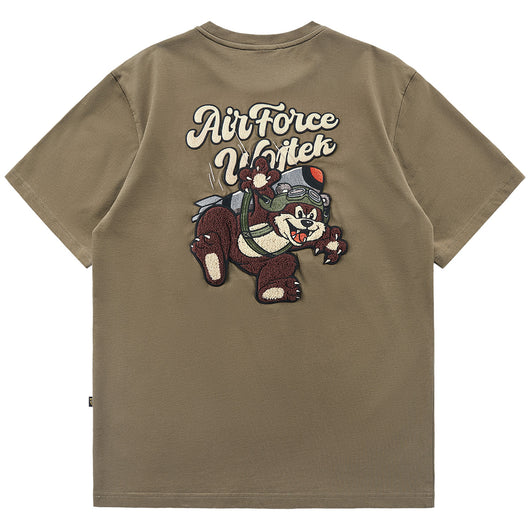 Camiseta Infantil de Algodón con Bordado de Dibujos Animados - Manga Corta Estilo Americano - Image 5