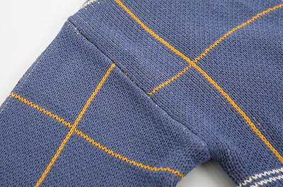 Suéter Holgado Azul para Hombre - Cuello Redondo Tejido Grueso - Image 8