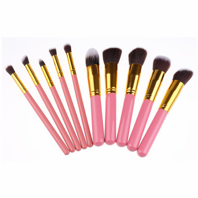 Set de Brochas de Maquillaje Portátil con Mango de Madera - Image 4