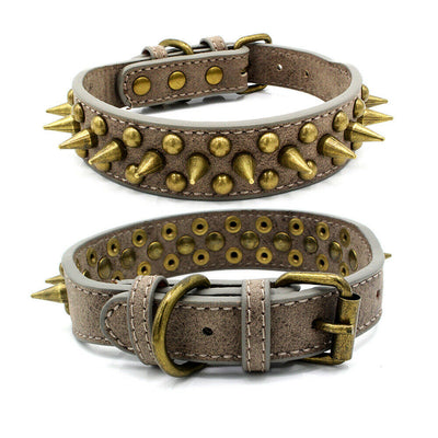 Collar de Cuero para Perros Grandes con Tachuelas y Remaches - Pit Bull S-XL - Image 6
