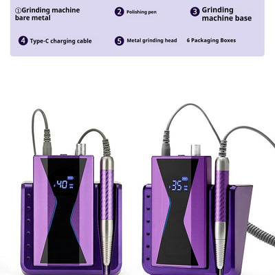 Pulidor de Uñas Inalámbrico Silencioso de Alta Velocidad con Carga USB - Image 9