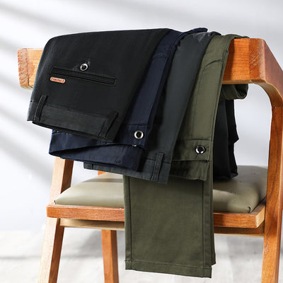Pantalones de Vestir Hombre Corte Recto Ajuste Suelto con Elastano - Image 3