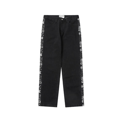 Jeans Hip Hop Vintage Desgastados con Detalles Floral - Image 7