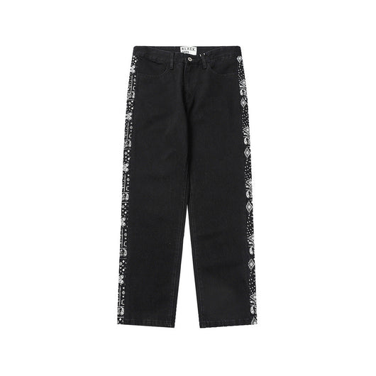 Jeans Hip Hop Vintage Desgastados con Detalles Floral - Image 7