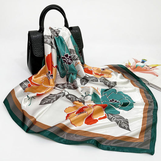 Pañuelo de Seda 90cm Primavera Otoño - Cuadrado Elegante - Image 46