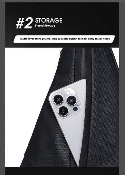 Bolsa Pecho Motociclista Derm Men Triangle - Crossbody Versátil - Image 32