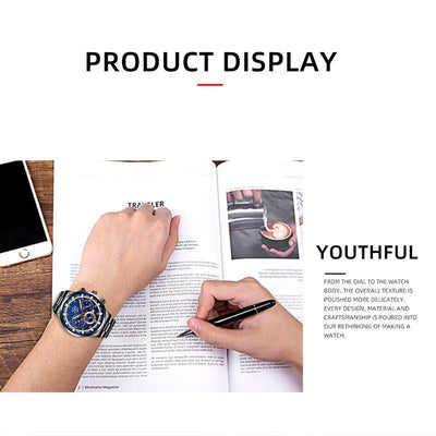 Reloj de Cuarzo Luminoso para Hombre - Elegancia Empresarial - Image 19