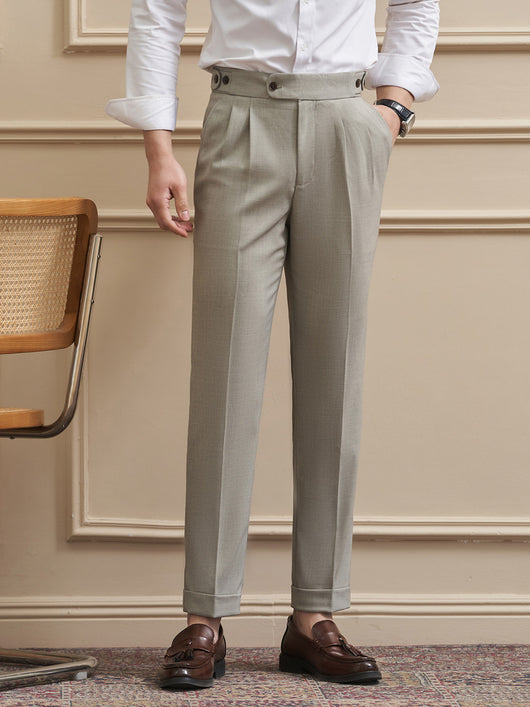 Pantalones Casuales Drapeados Slim-Fit para Hombre - Traje de Negocios - Image 5