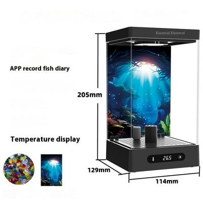 Acuario Cilíndrico Pequeño con Bluetooth Douyu - Image 7