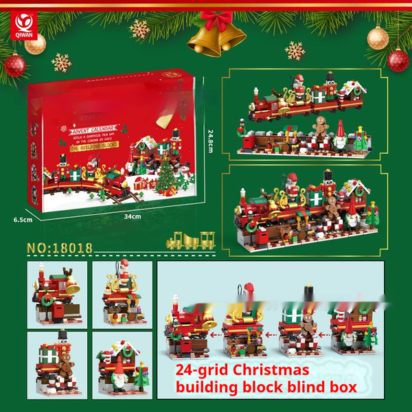 Set de 24 Bloques de Construcción Escenas Navideñas en Caja Sorpresa Compatible