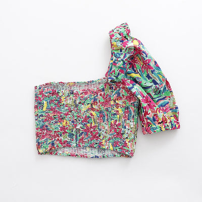 Blusa Asimétrica con Hombro Inclinado Slim Fit - Image 2