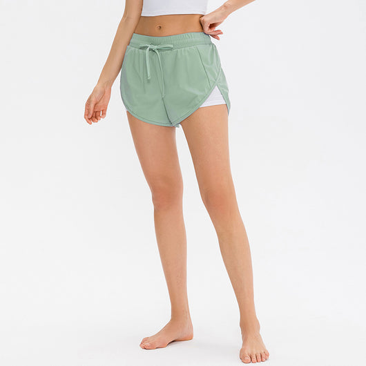 Shorts Deportivos Falsa Dos Piezas con Bolsillos para Mujer - Image 10
