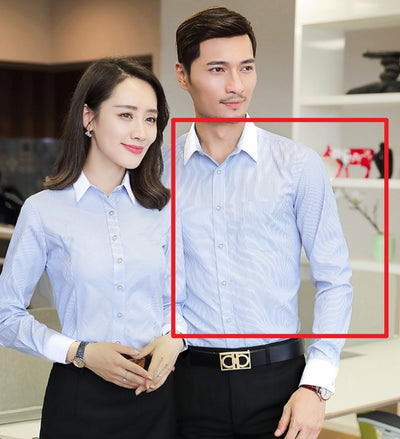 Camisa de Algodón Manga Larga para Hombre - Estilo Empresarial - Image 5