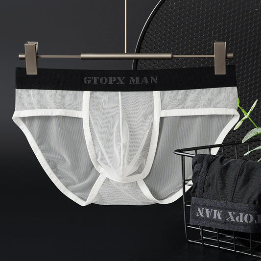 Calzoncillos de Malla Transparente de Seda de Hielo para Hombre