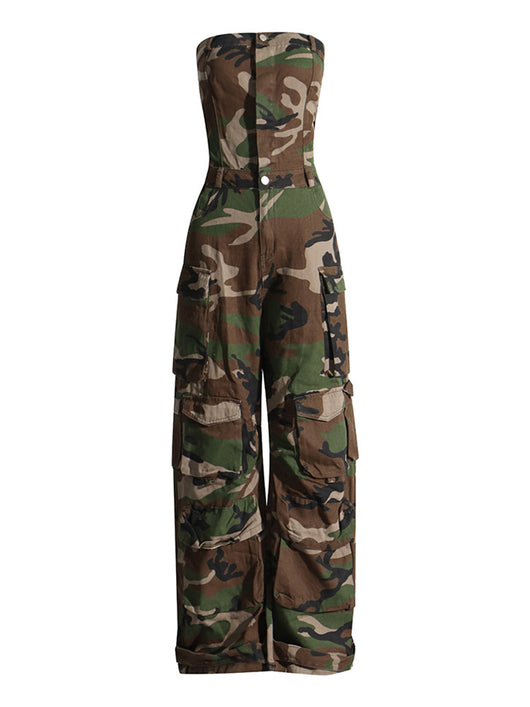 Mono Jumpsuit Camufflaje Spray Color - Enterizo Tubo para Chicas Modernas - Image 6