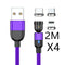 4 Piezas 2 M 3 In 1 Morado