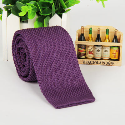 Corbata Tejida Unicolor para Hombre - Image 14