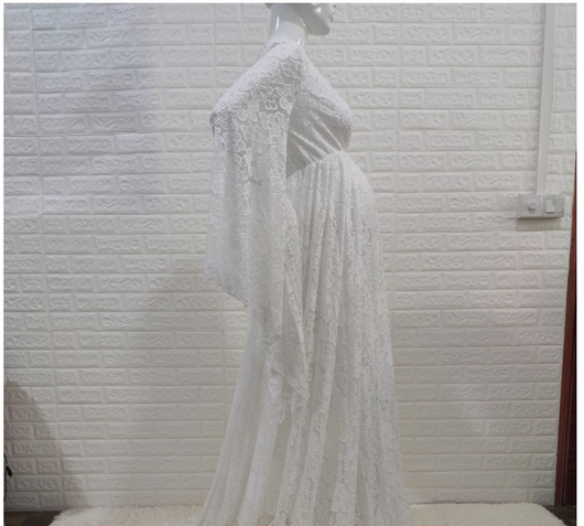 Vestido Suelto con Encaje y Abertura Lateral - Image 8