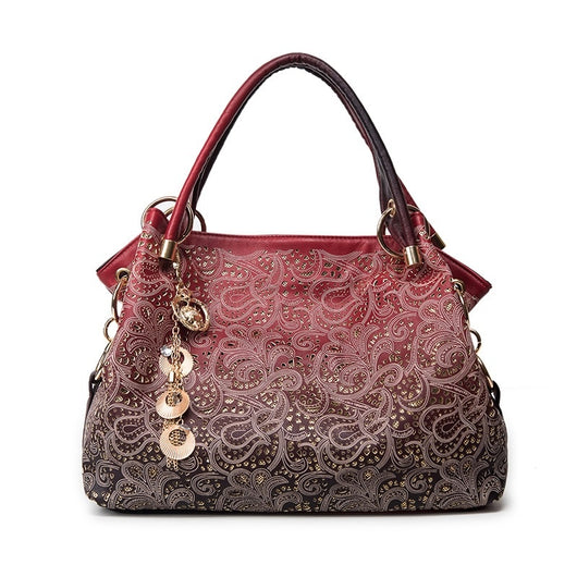 Bolso de Hombro Capacidad Extra Grande con Patrón Pavo Real - Image 12