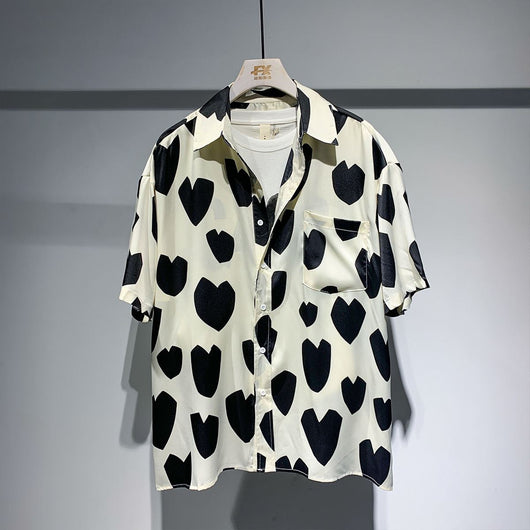 Camisa Casual Hombre Manga Corta con Diseño Estampado Tendencia - Image 2