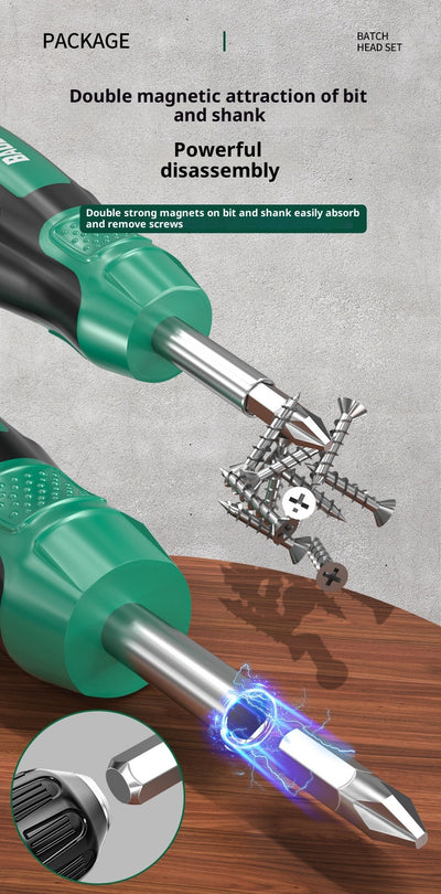 Juego de Destornillador y Llave Inglesa con Bits Intercambiables - Image 14