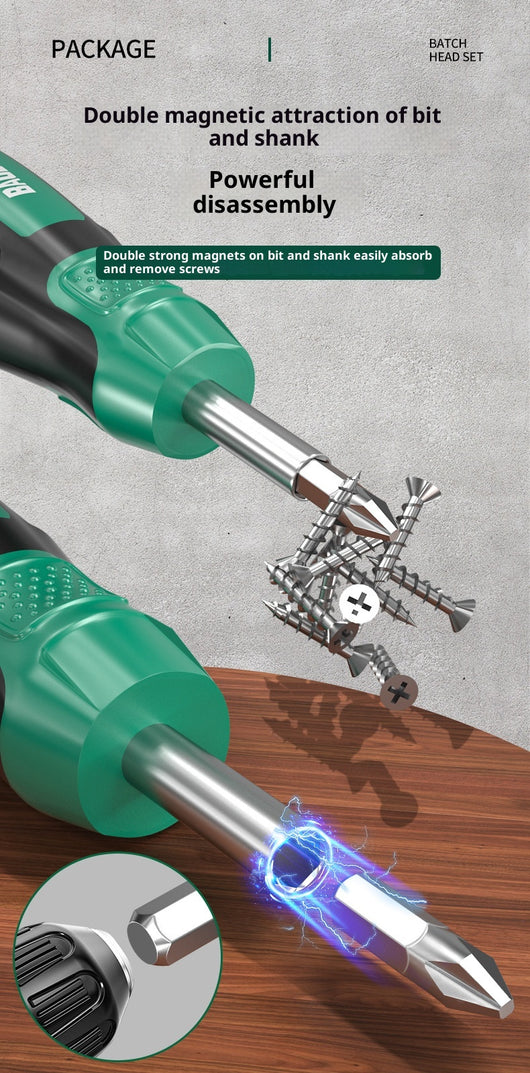 Juego de Destornillador y Llave Inglesa con Bits Intercambiables - Image 14