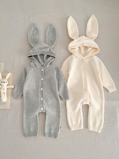 Pijama Enterizo con Capucha de Orejas de Osito Estilo Occidental - Image 11