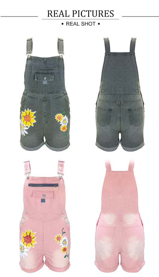 Shorts Bib con Tirantes Estampados y Detalles Bordados - Image 9