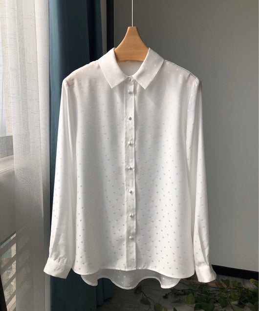 Camisa de Manga Larga en Satén Sedoso Reversible con Brillo - Image 32