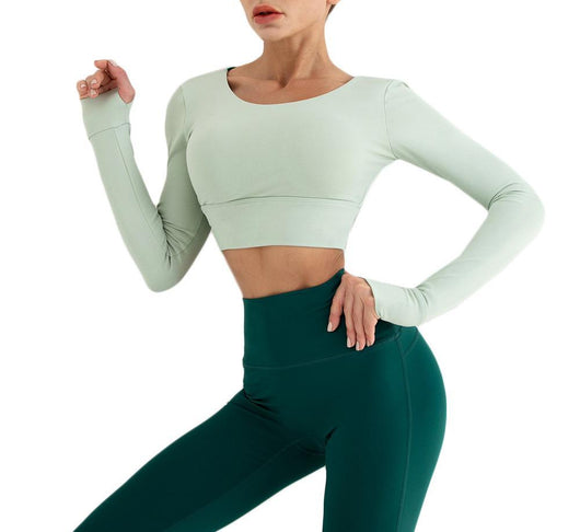 Conjunto de Ropa de Yoga Primavera Verano con Espalda Descubierta y Mangas Largas - Image 5