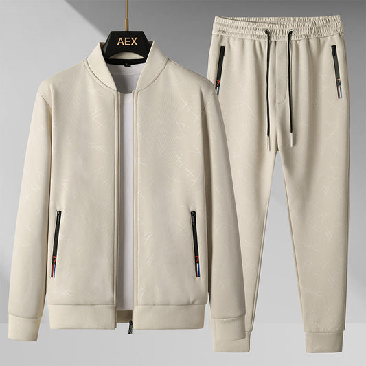 Conjunto Deportivo Casual de Dos Piezas con Cuello Alzado para Hombre - Image 2