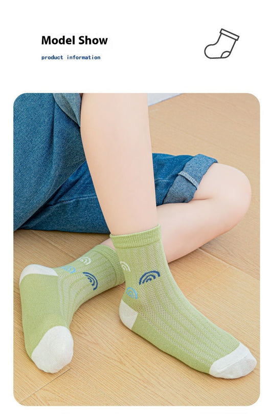 Calcetines Tubo Infantiles Transpirables Primavera Verano - Image 30