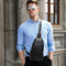 Bolso Bandolera de Cuero para Hombre - Diseño Deportivo y Casual