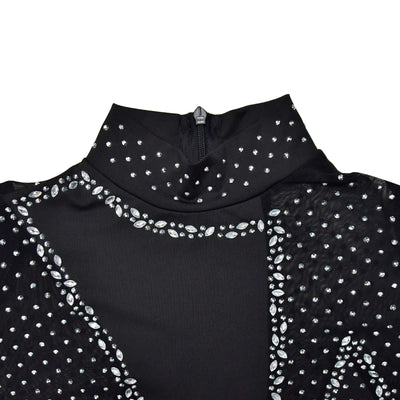Jumpsuit Elegante de Malla con Strass y Mangas Largas - Image 23