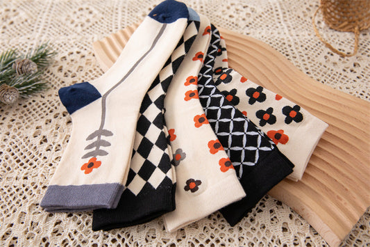 Calcetines Tubo de Algodón para Mujer - Diseño Literatura - Image 2