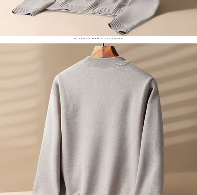 Suéter de Terciopelo Grueso para Hombre - Cuello Redondo Invierno - Image 15