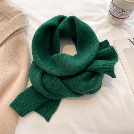 Bufanda Cálida de Color Liso para Otoño e Invierno - Image 22