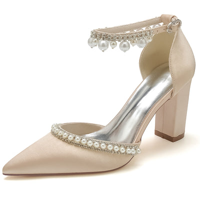 Zapatos de Tacón Cuadrado con Punta Afilada y Cristales Brillantes - Image 12