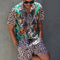 Camisa Estampada Leopardo Suelta y Versátil para Hombre y Mujer