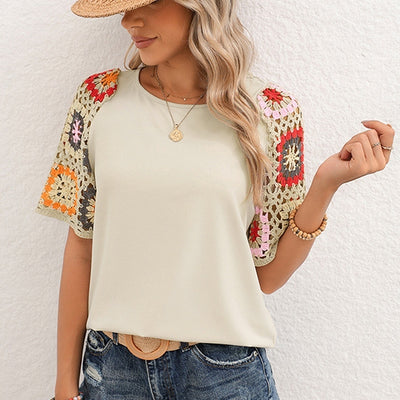 Blusa Tejida Casual Versátil de Manga Corta - Image 14