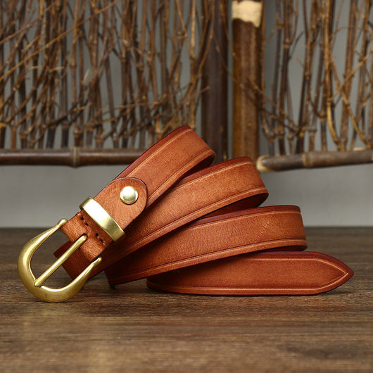 Cinturón de Cuero Genuino para Mujer - Diseño Retro Versátil - Image 8